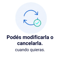 Podes modificarla o cancelarla