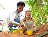 Every playing with her grandmother