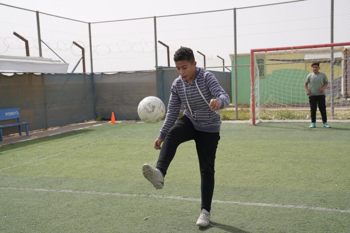 Anwar has grown up in Jordan’s Za’atari Camp, where many children need safe spaces to learn, play, and belong.