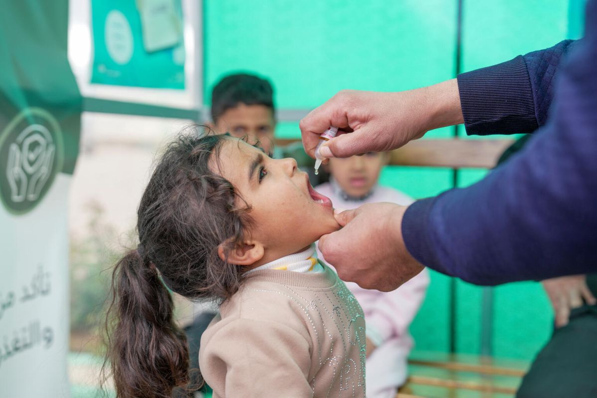 Child receiving a vaccine