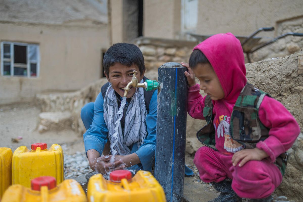 Children with access to safe water