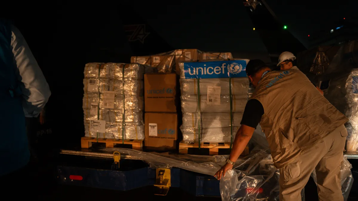 Terremoto Suministros UNICEF 2026