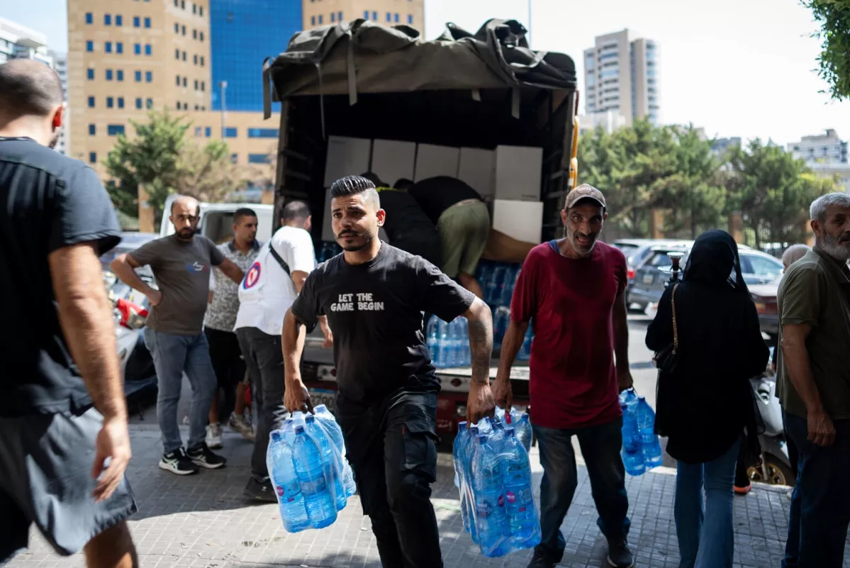 water bottle distribution lebanon